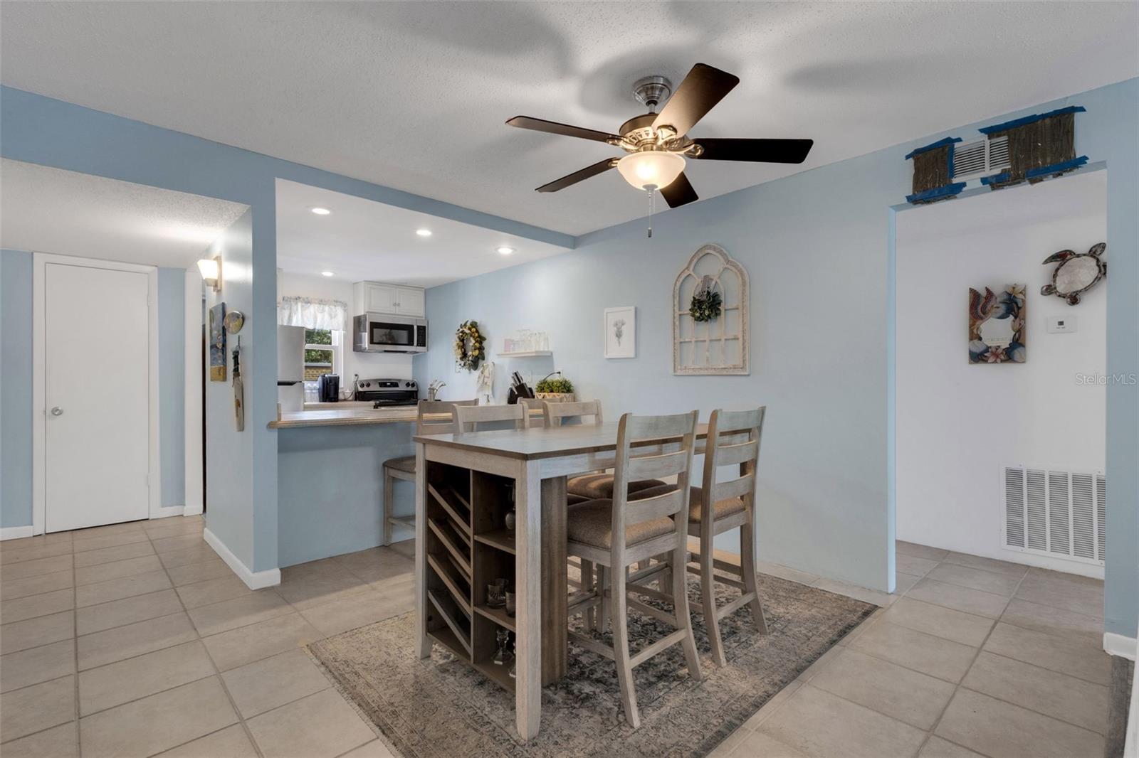 dining room with kitchen