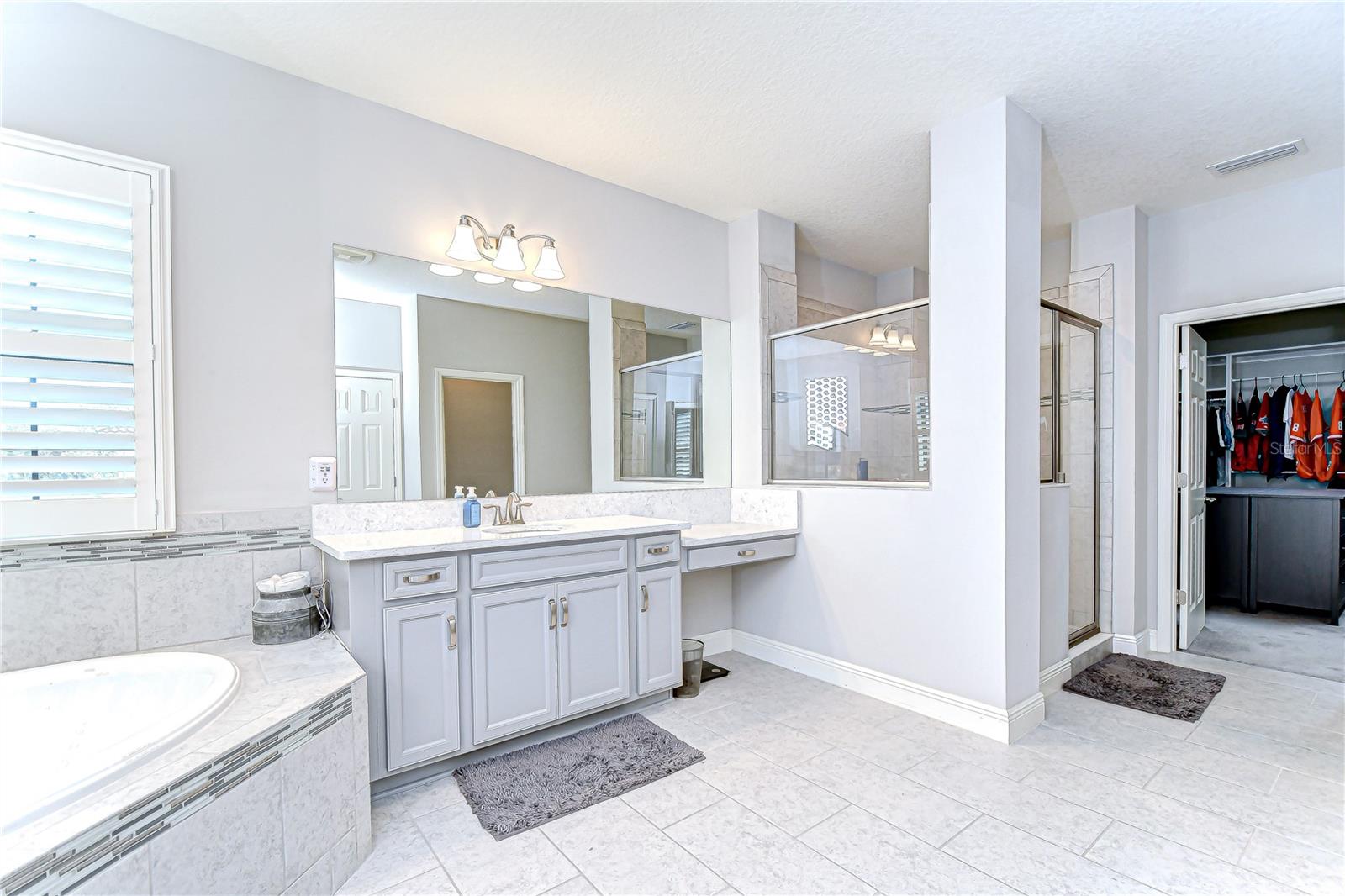 Soaking tub and shower!