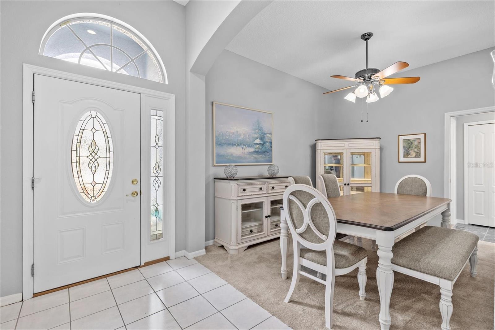Foyer and dining room