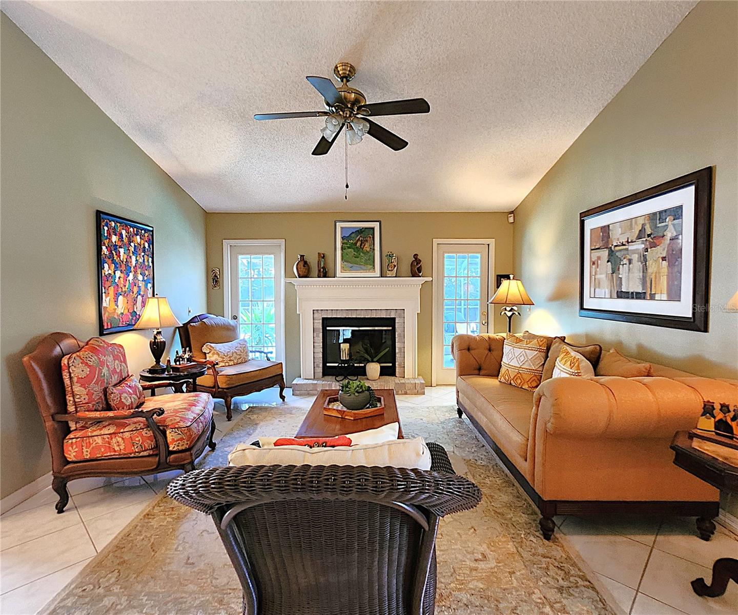 High Ceilings, Wood burning fireplace