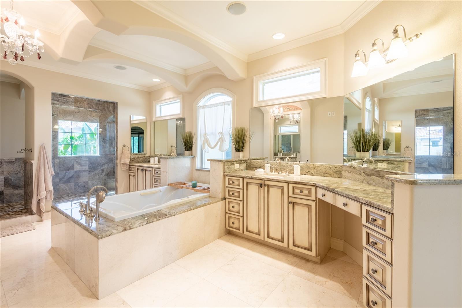 Fill like a King and Queen while relaxing in the custom Roman tub.