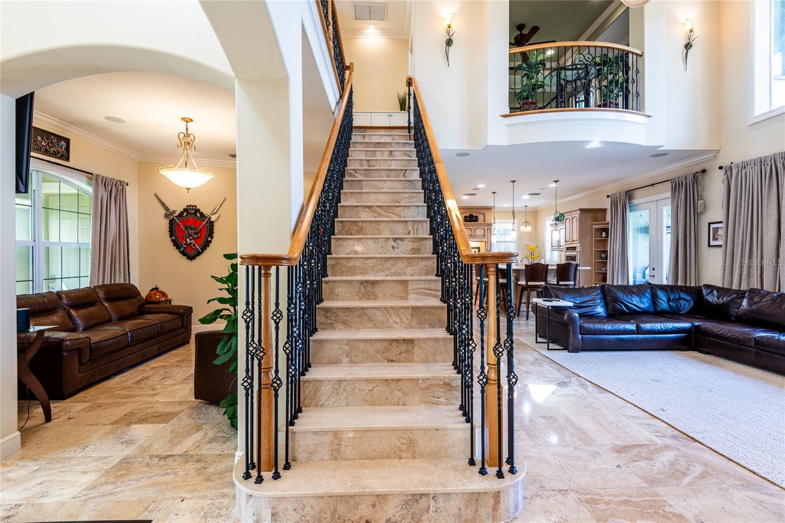 Royalty staircase leading to bedrooms