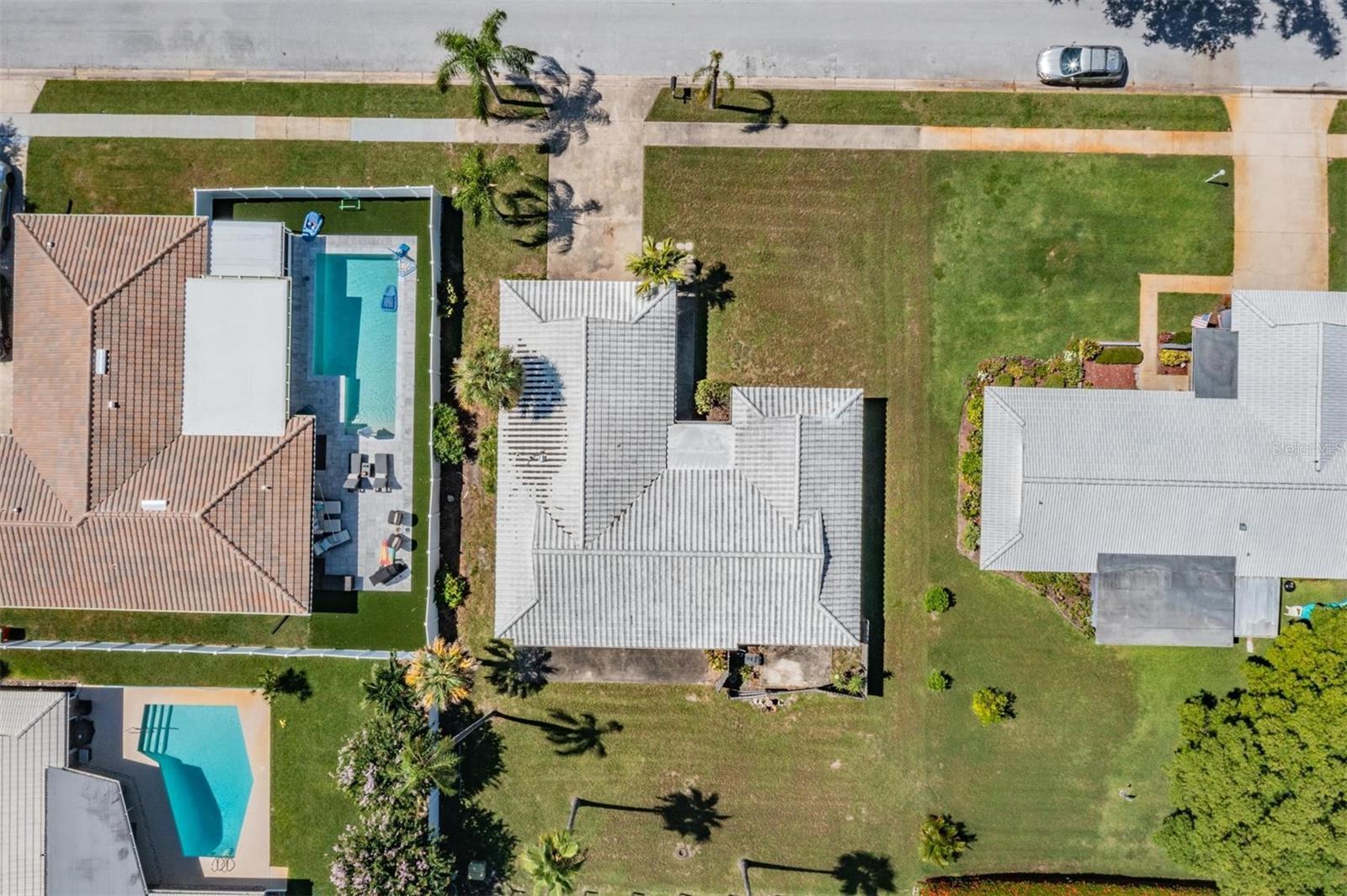 Aerial view of the roof