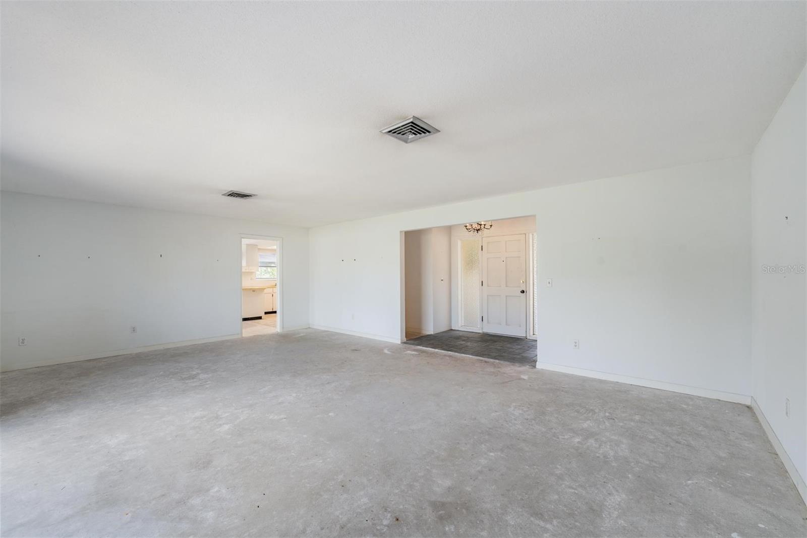 Living room with view of the entrance