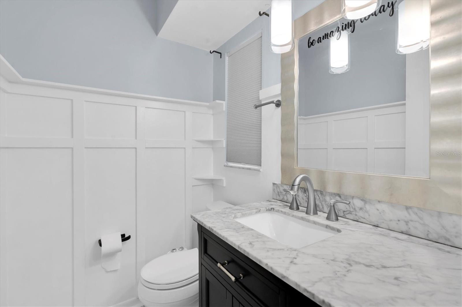 Unfurnished views of primary bathroom provided to showcase space and support your own decorating ideas.