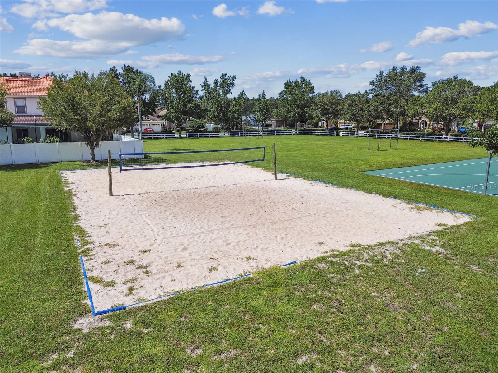 Neighborhood volleyball court