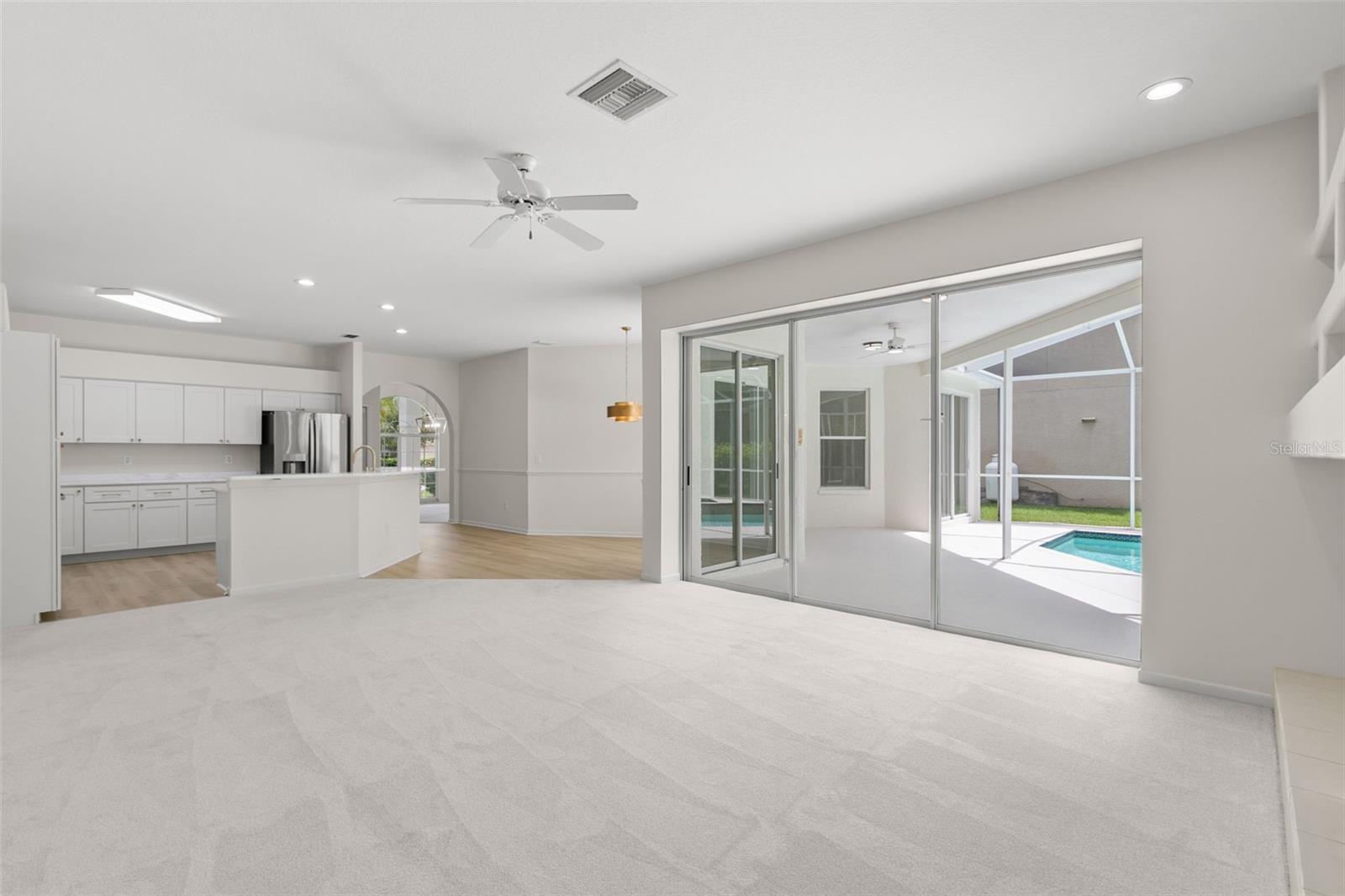 Family Room, Kitchen