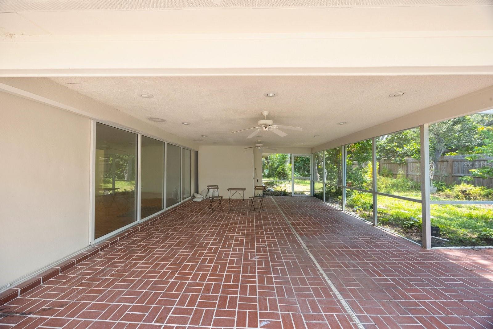 Covered pavered patio!