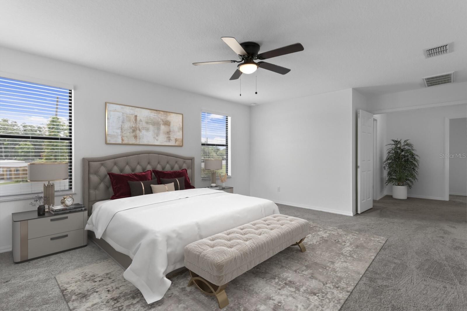 Spacious Primary Bedroom