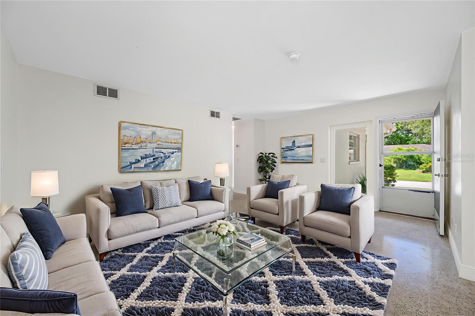 The Living Area virtually staged!