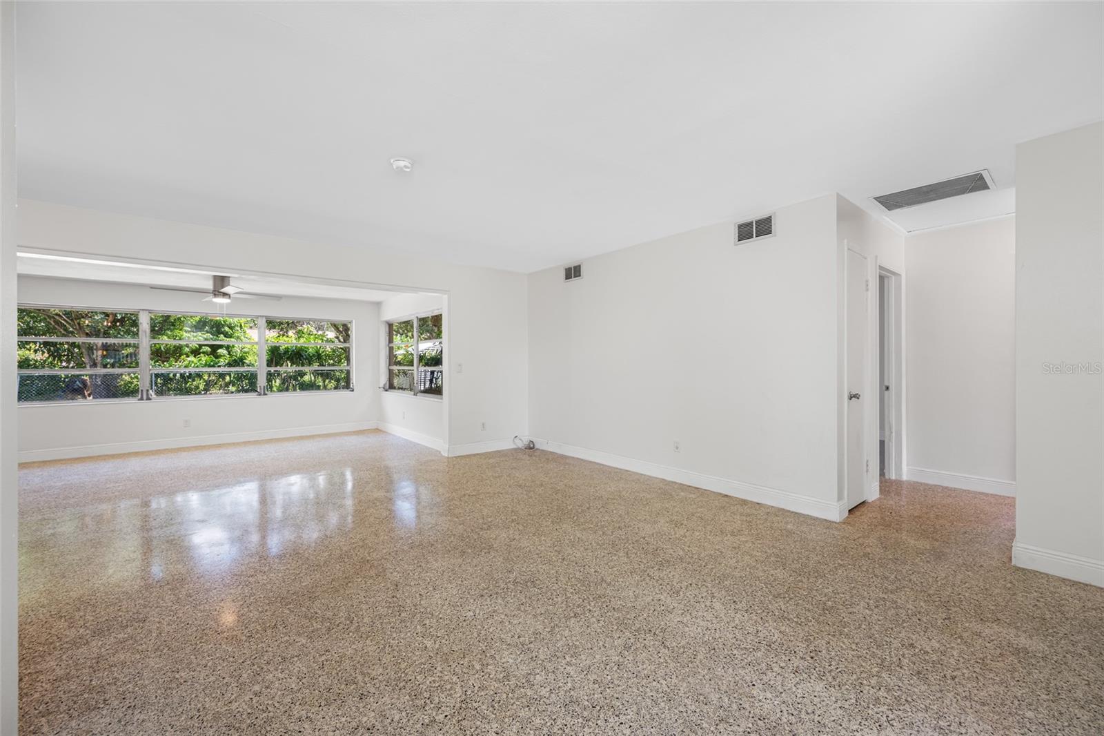 Gleaming Terrazzo floors just refinished!
