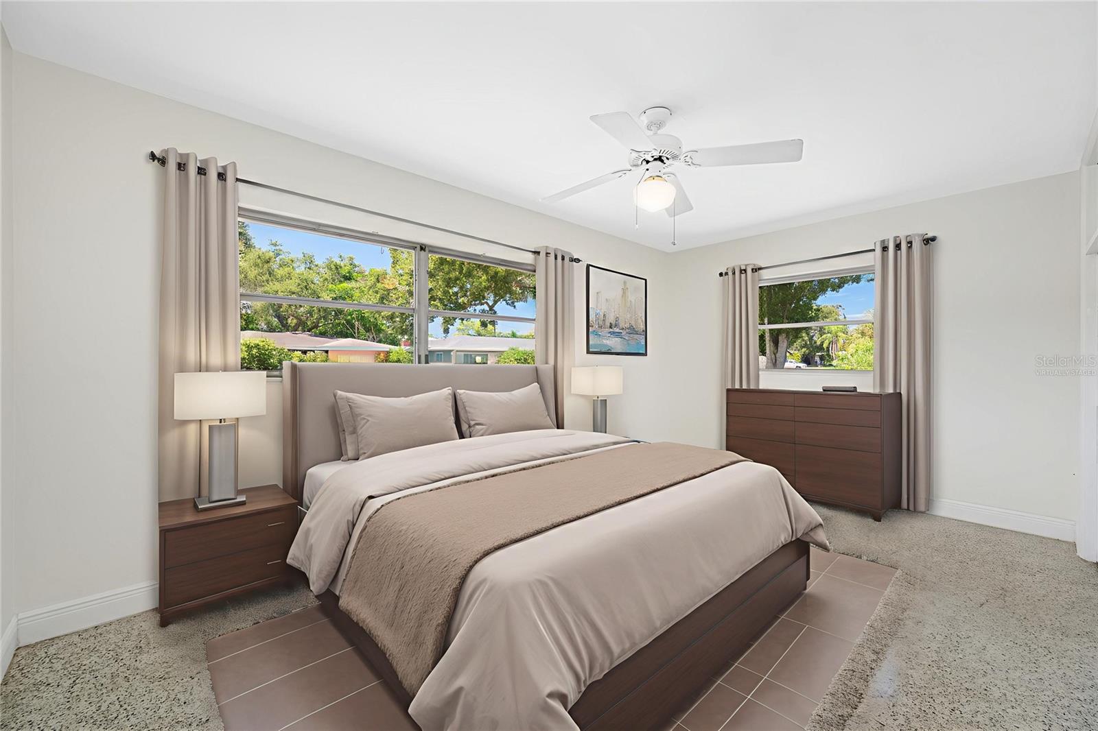 The second bedroom virtually staged