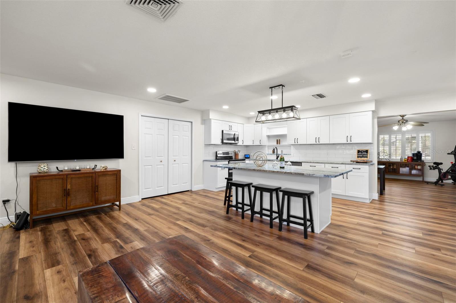 Living Room + Laundry Closet