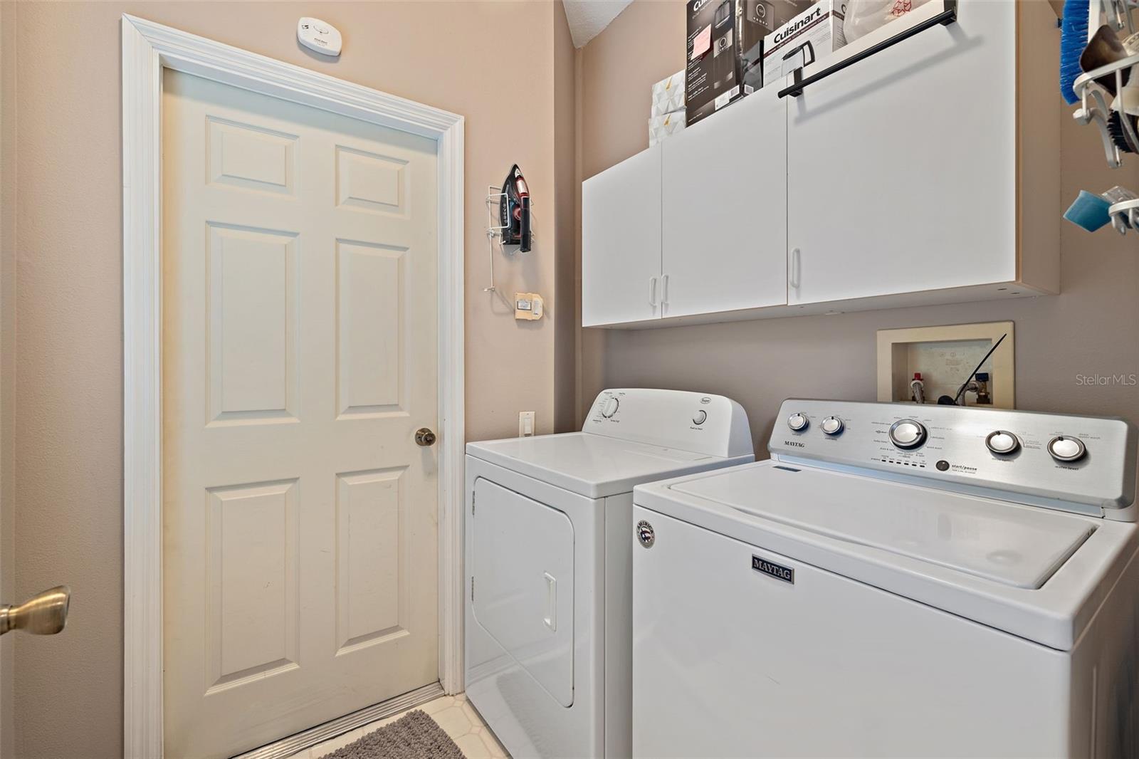 Laundry room left of entryway