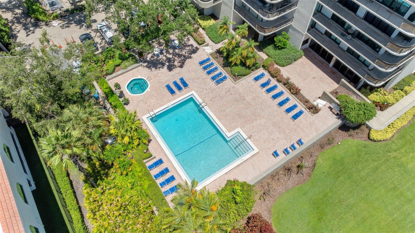 Aerial Pool Shot