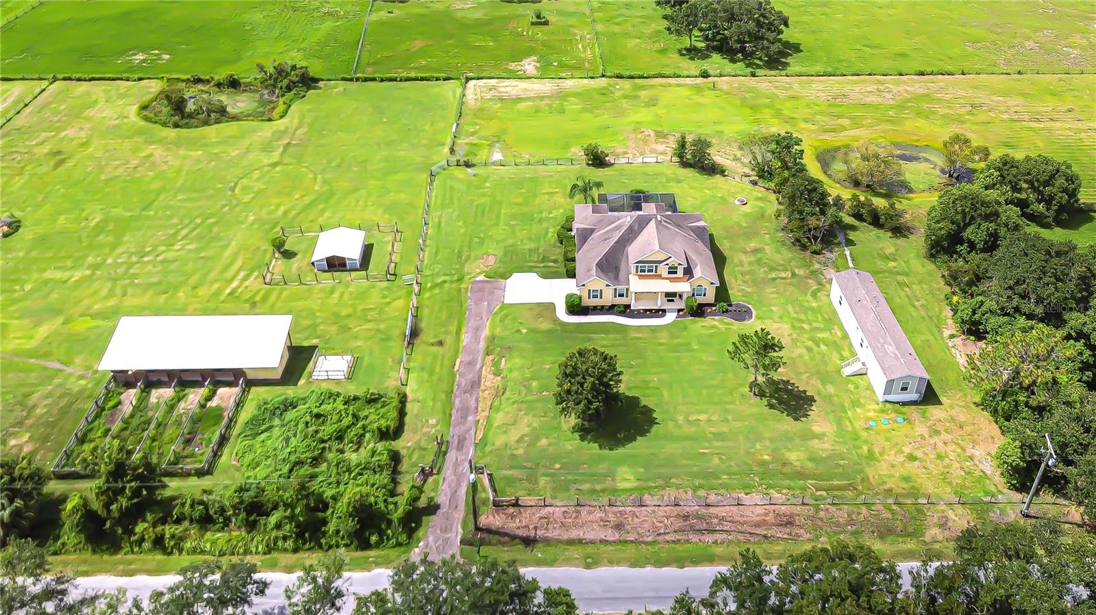 Scenic aerial view of this fully fenced estate!
