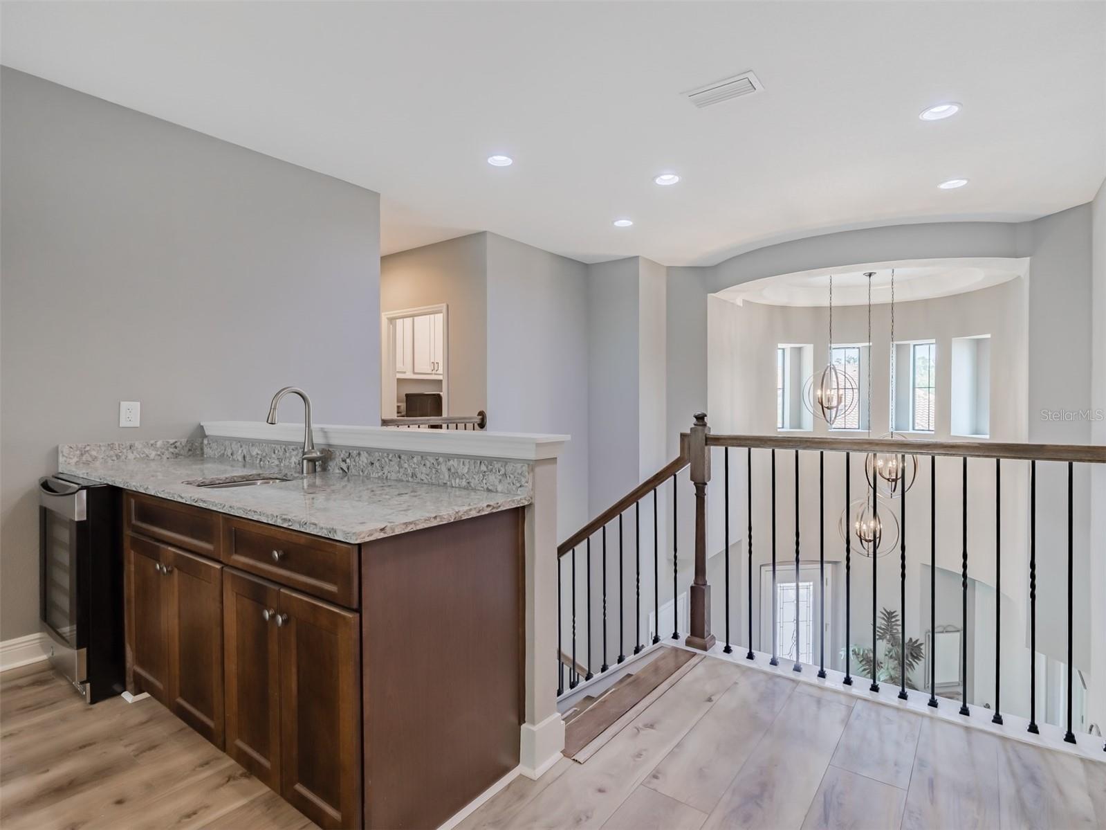 Upstairs wet bar