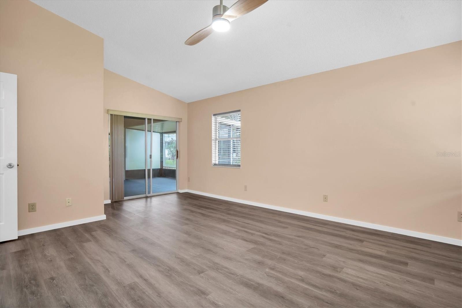 Master bedroom with screened porch access