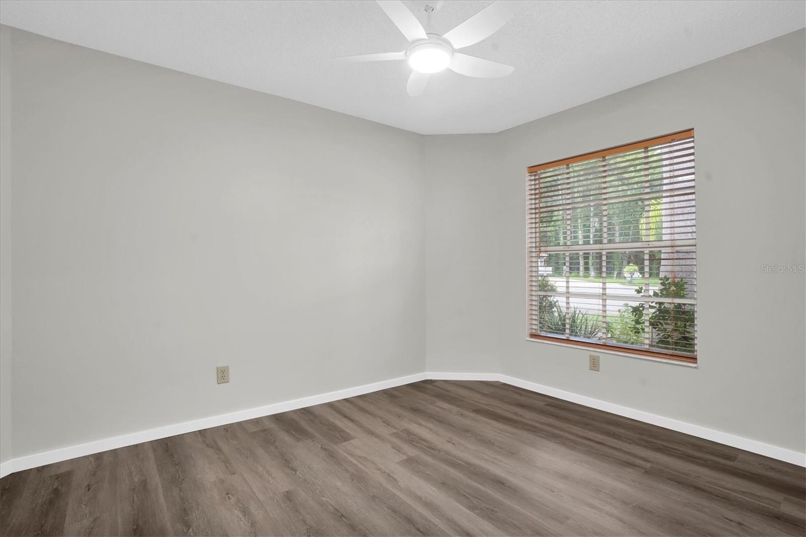 Bedroom 2 with NEW Luxury Vinyl Plank flooring