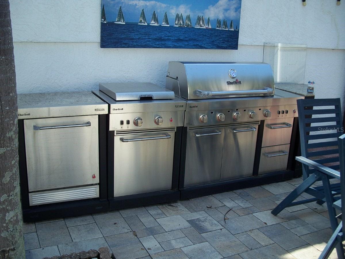 Courtyard cooking.