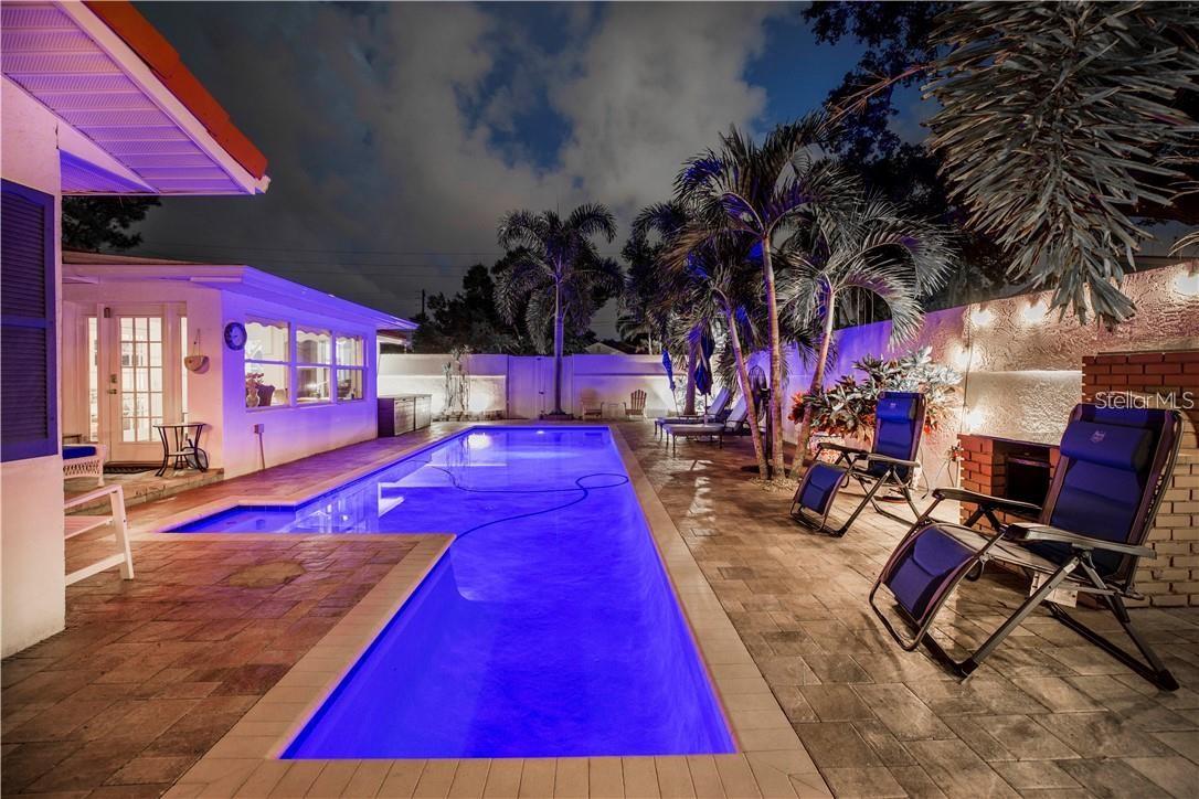 Pool Area At Night