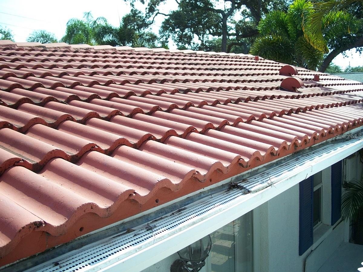 Cement tile roofing.