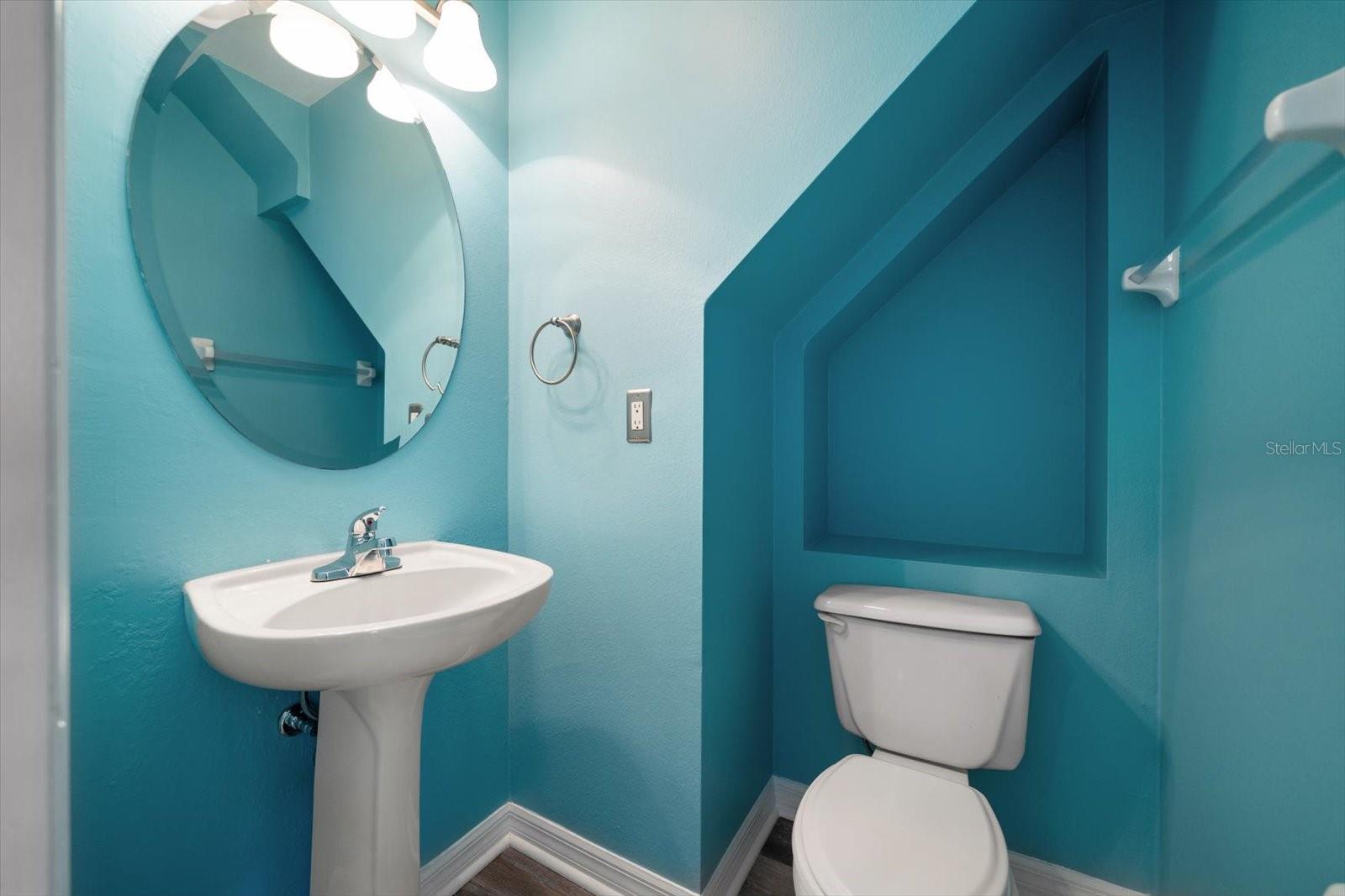 Half bath off living room