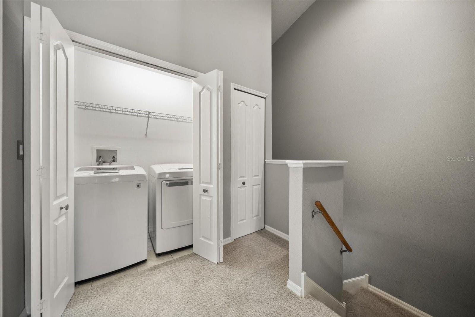 Laundry closet on third floor