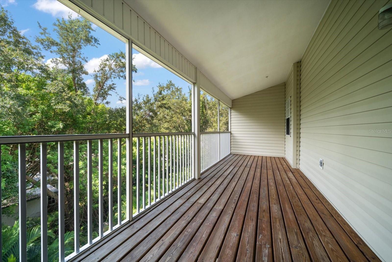 Private deck on all three levels