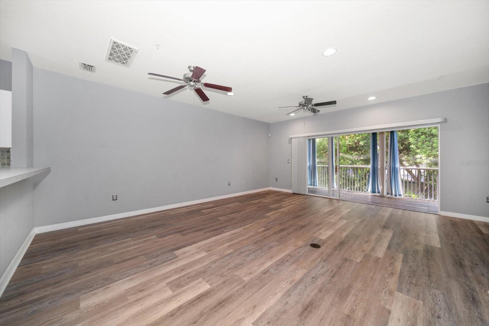 Huge living room with tall ceilings