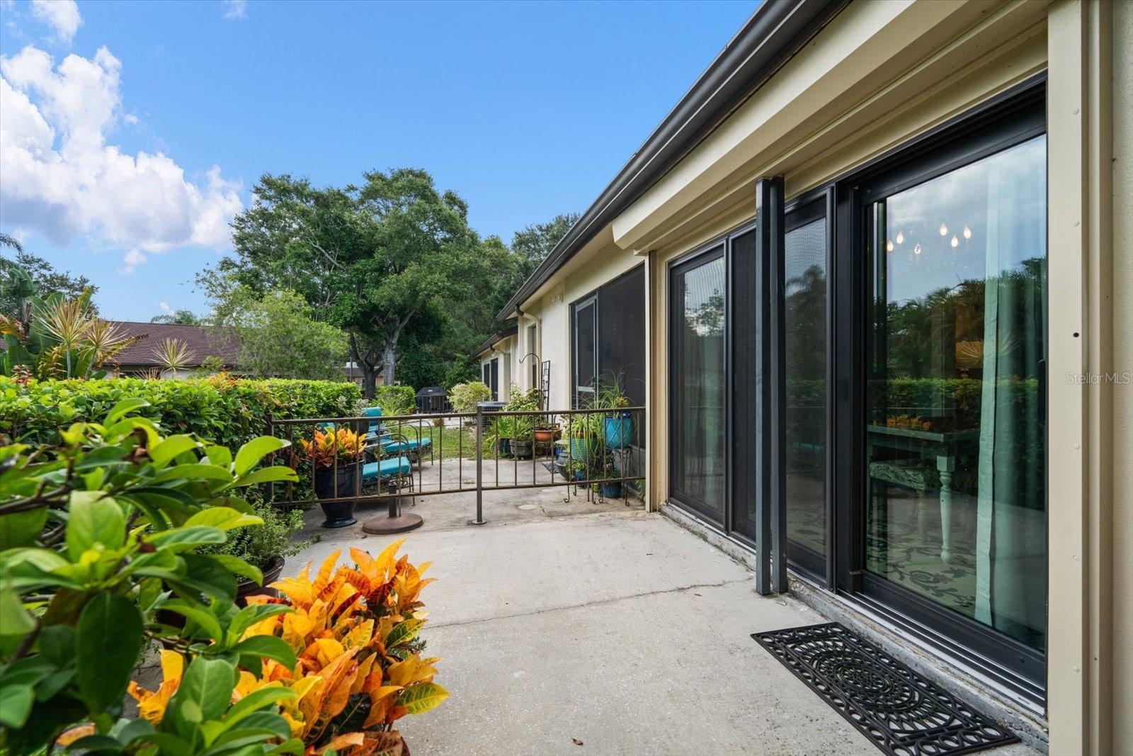 Exterior back patio