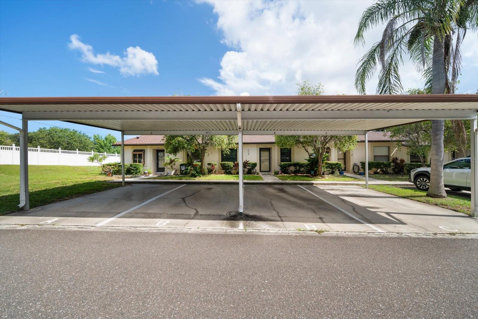 2 Covered parking spots