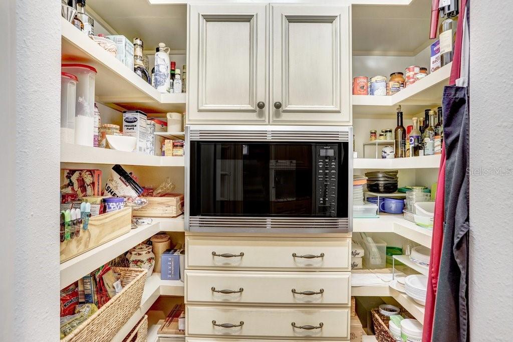 Pantry with Wolf Microwave
