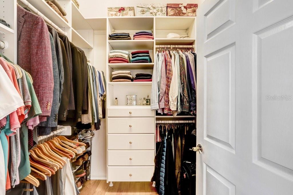 Secondary Closet with Custom Built Ins