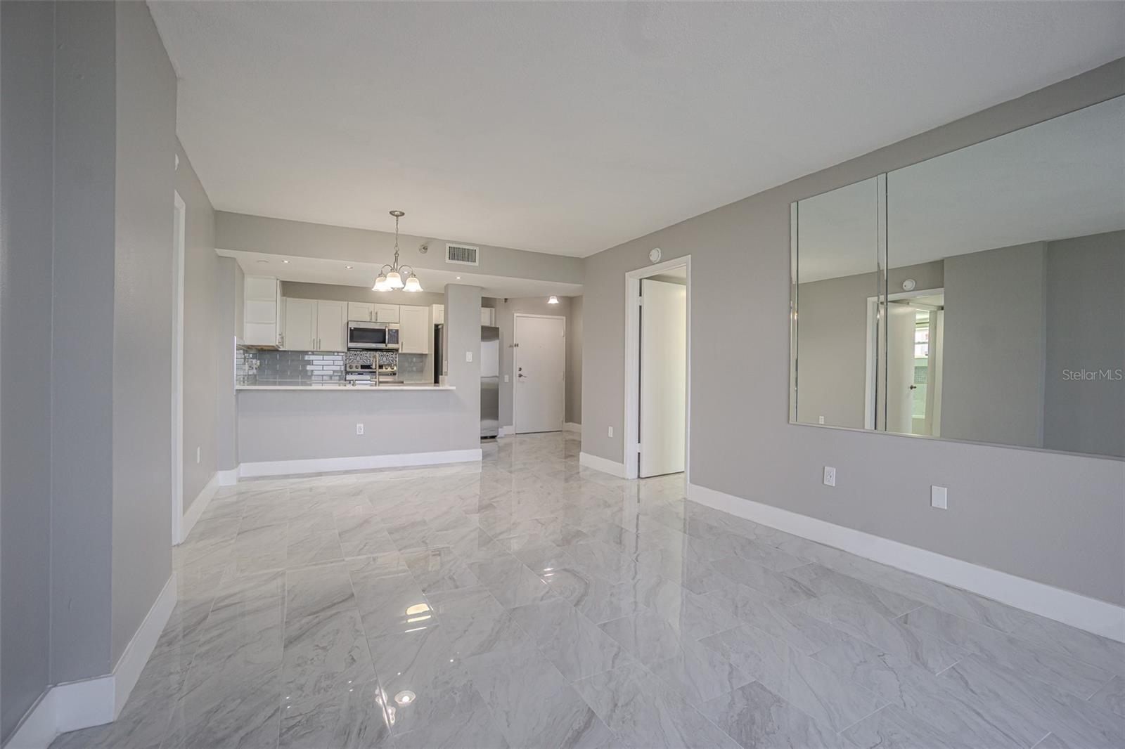 THE KITCHEN HAS BEEN RENOVATED FOR THAT OPEN FLOOR CONCEPT