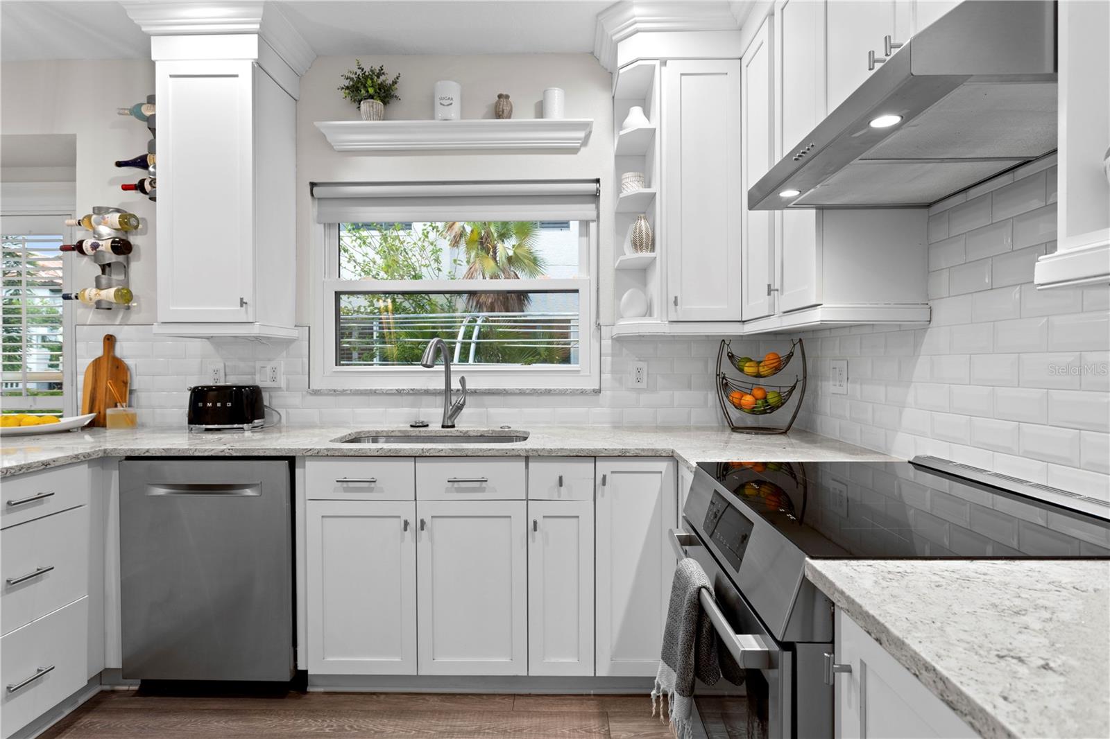 Loads of cabinetry space and newer stainless steel appliances