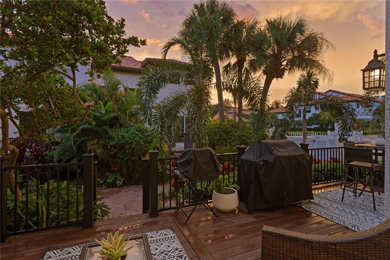 The outdoor deck is perfect for weekend barbecues and casual get-togethers with family and friends.