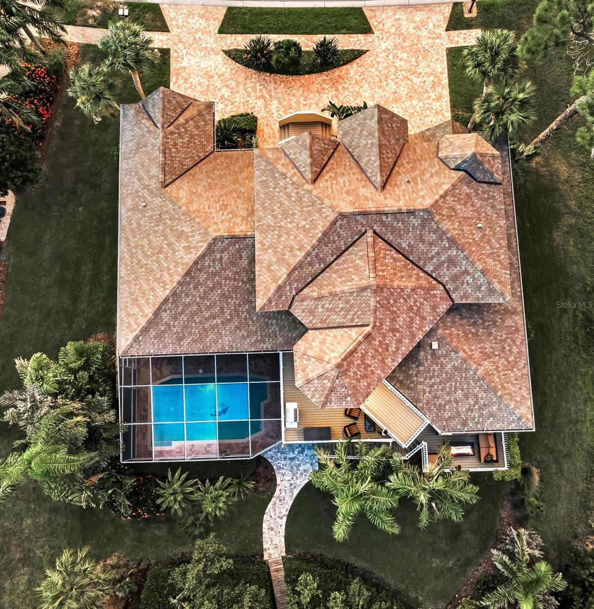 Aerial of this gorgeous home