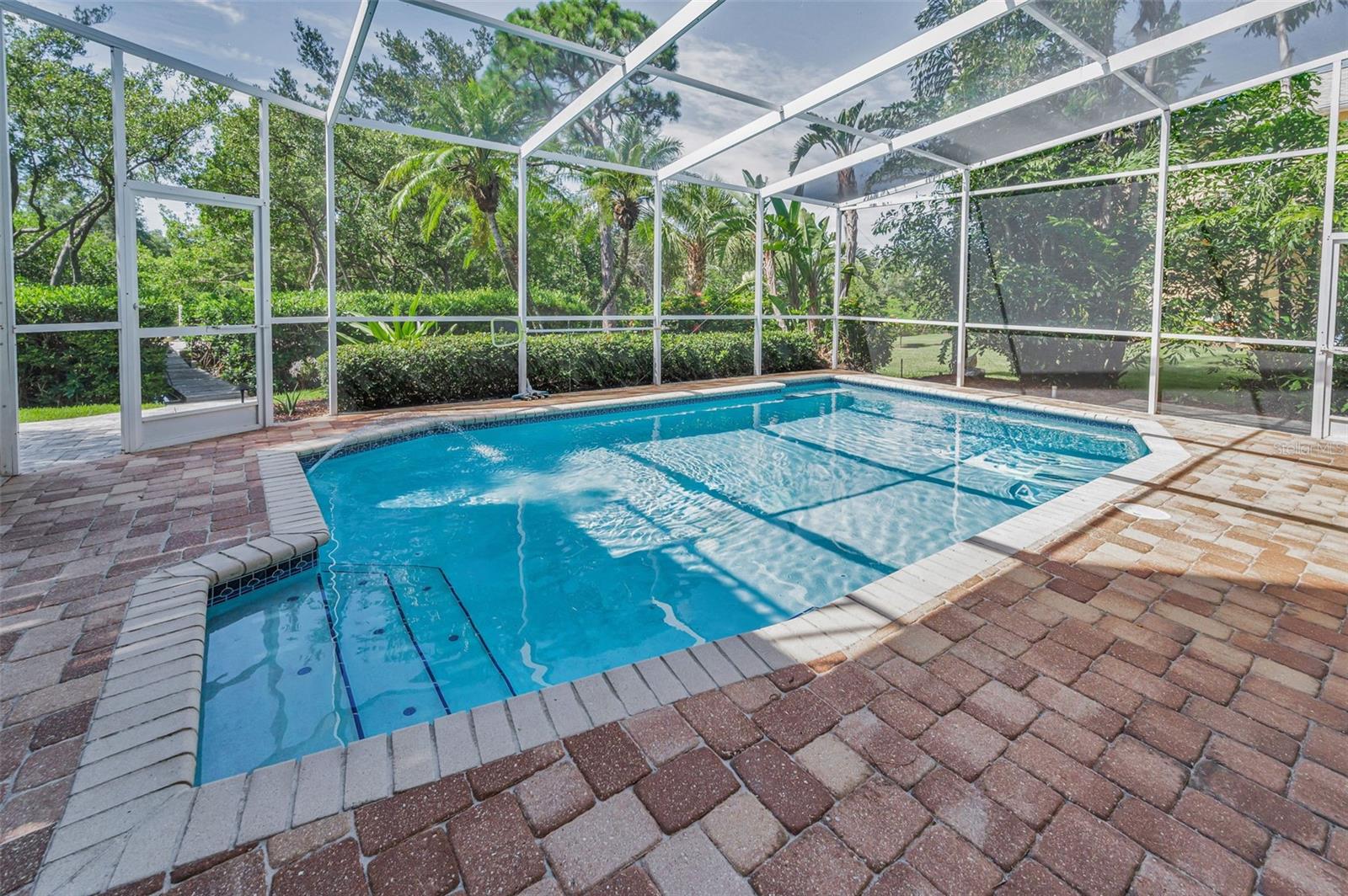 Heated, saltwater pool with plenty of room to lounge