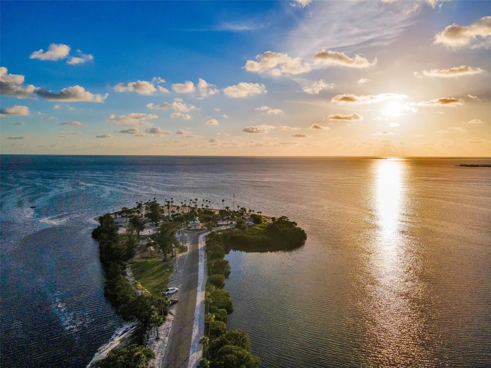 Aerial of nearby Sunset Beach
