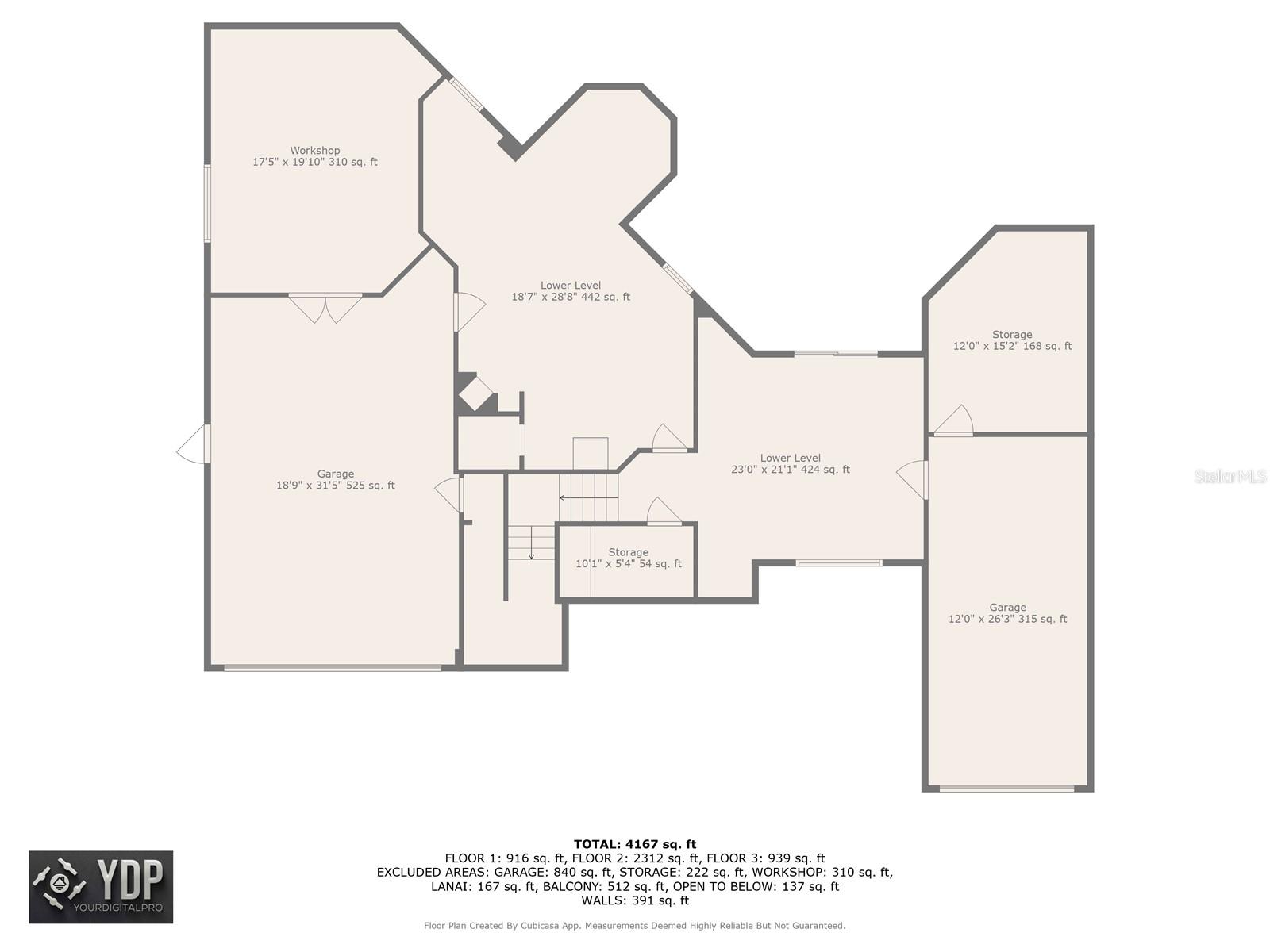 Floor plan lower level