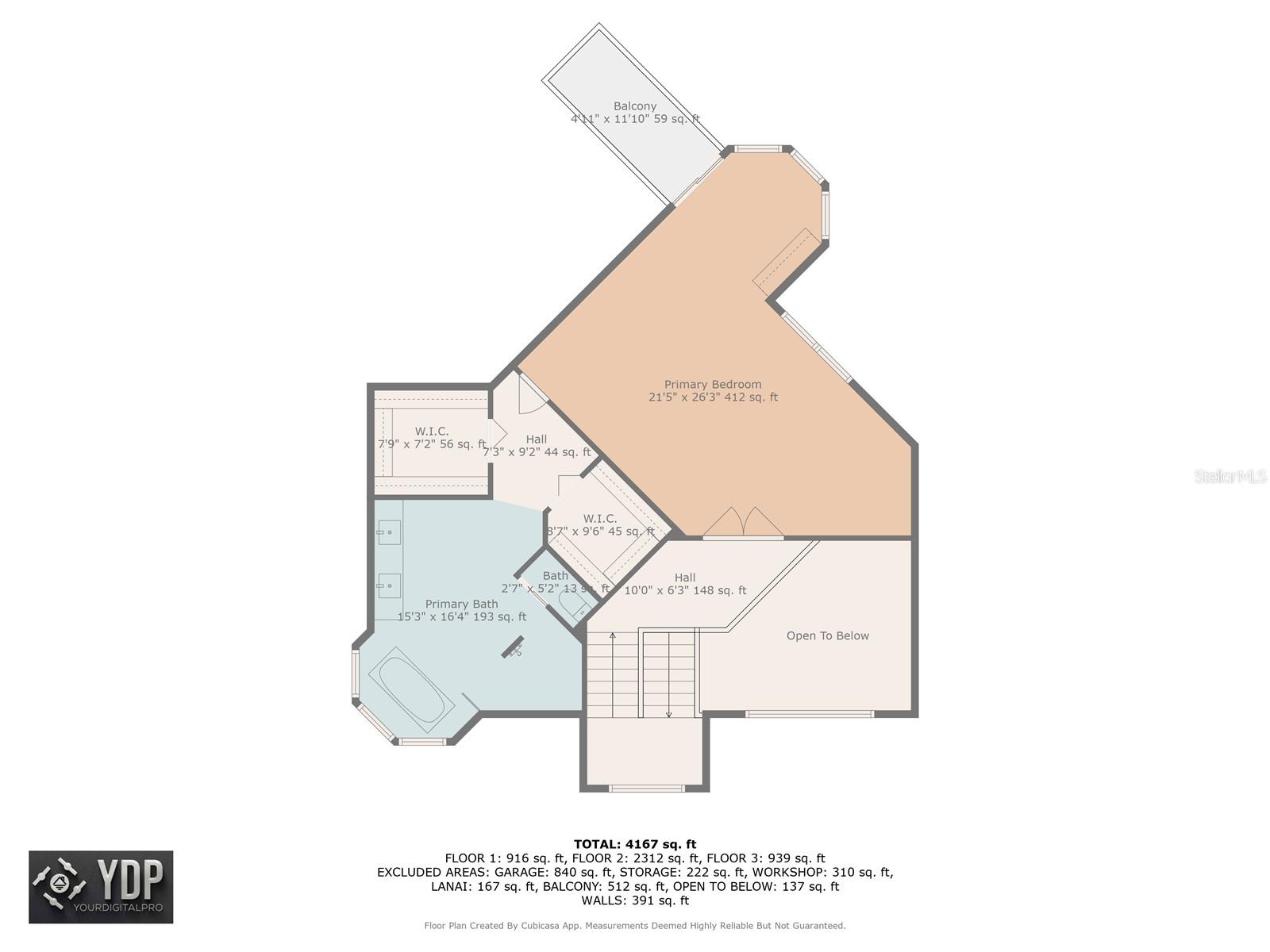 Floor plan third level