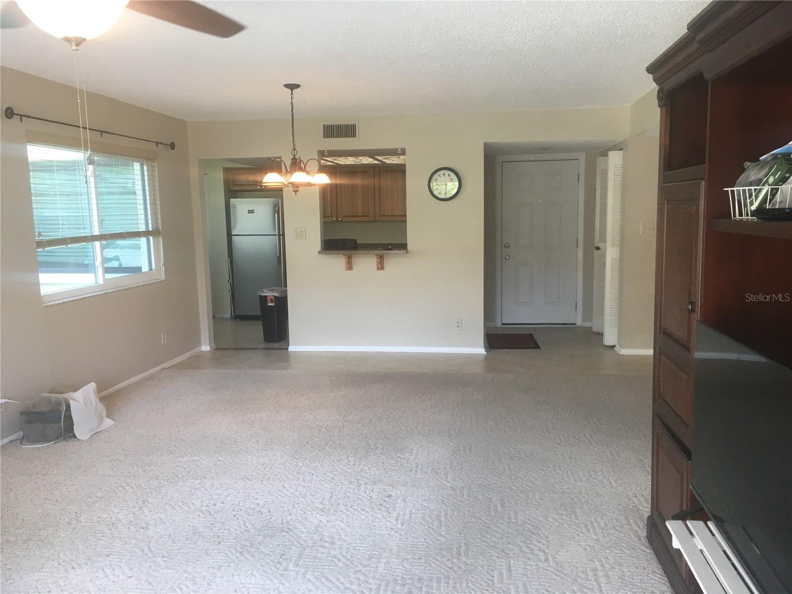 From living room by sliding doors