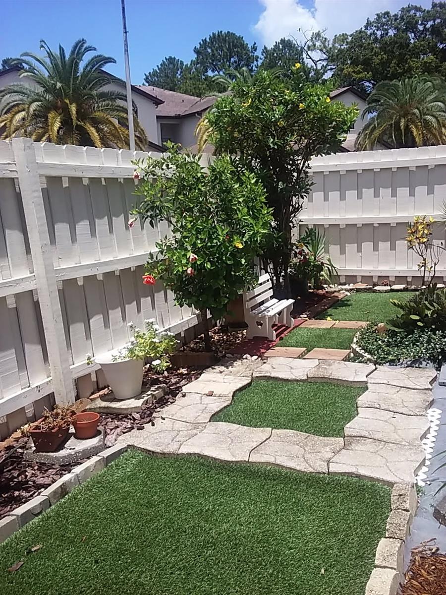 Looking towards gate end of yard