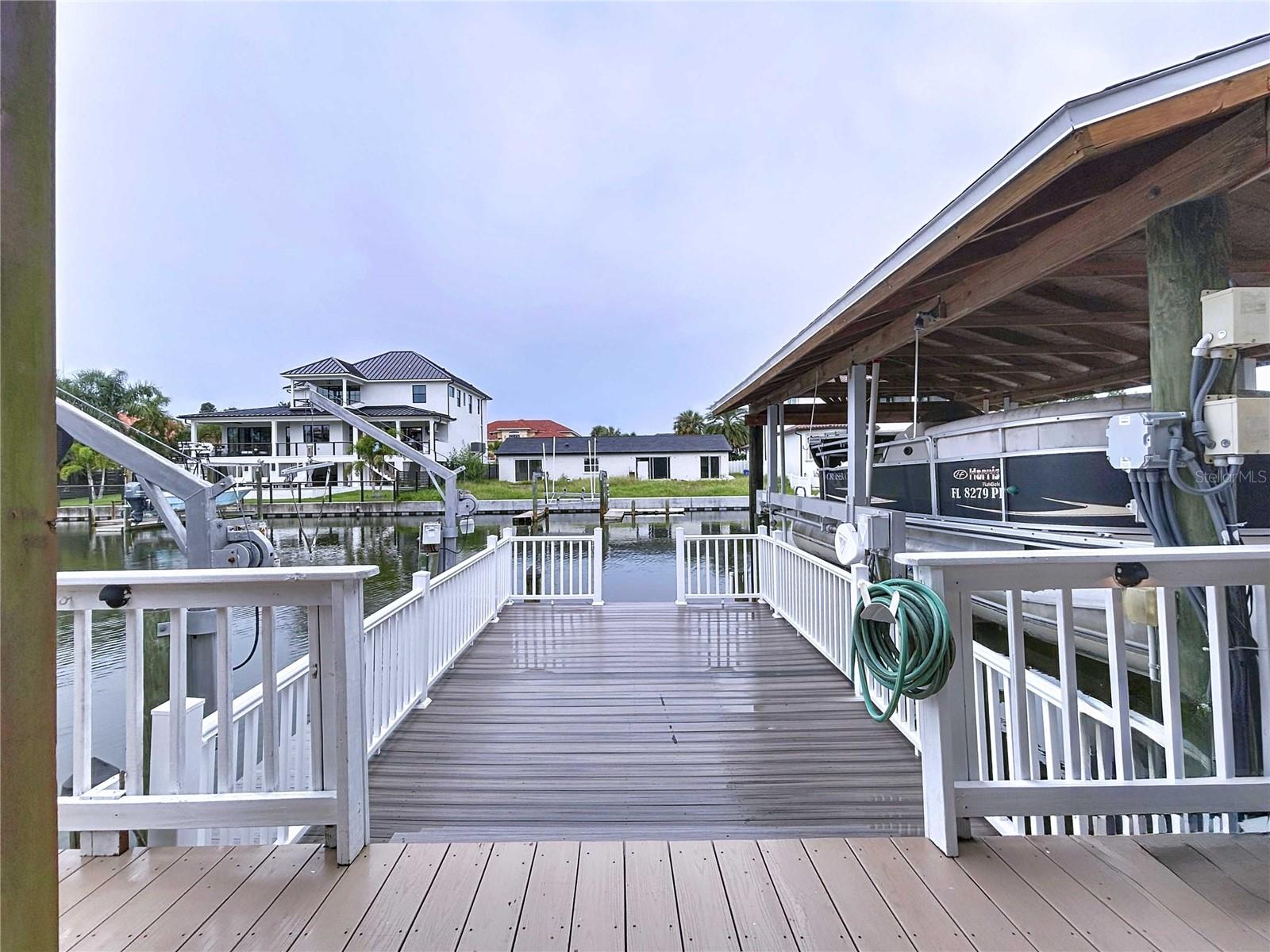 Deck with boat lift #1