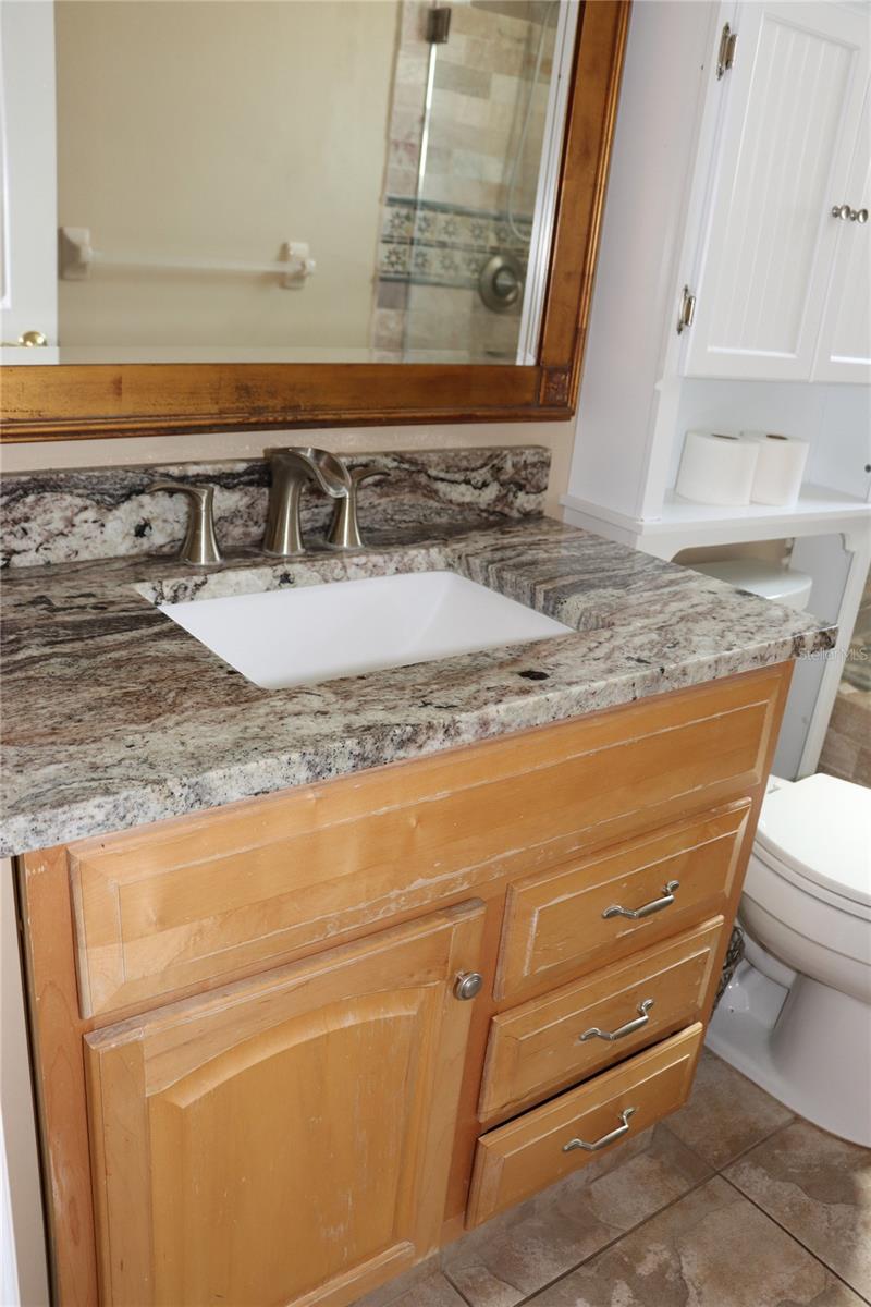 Hall bath vanity