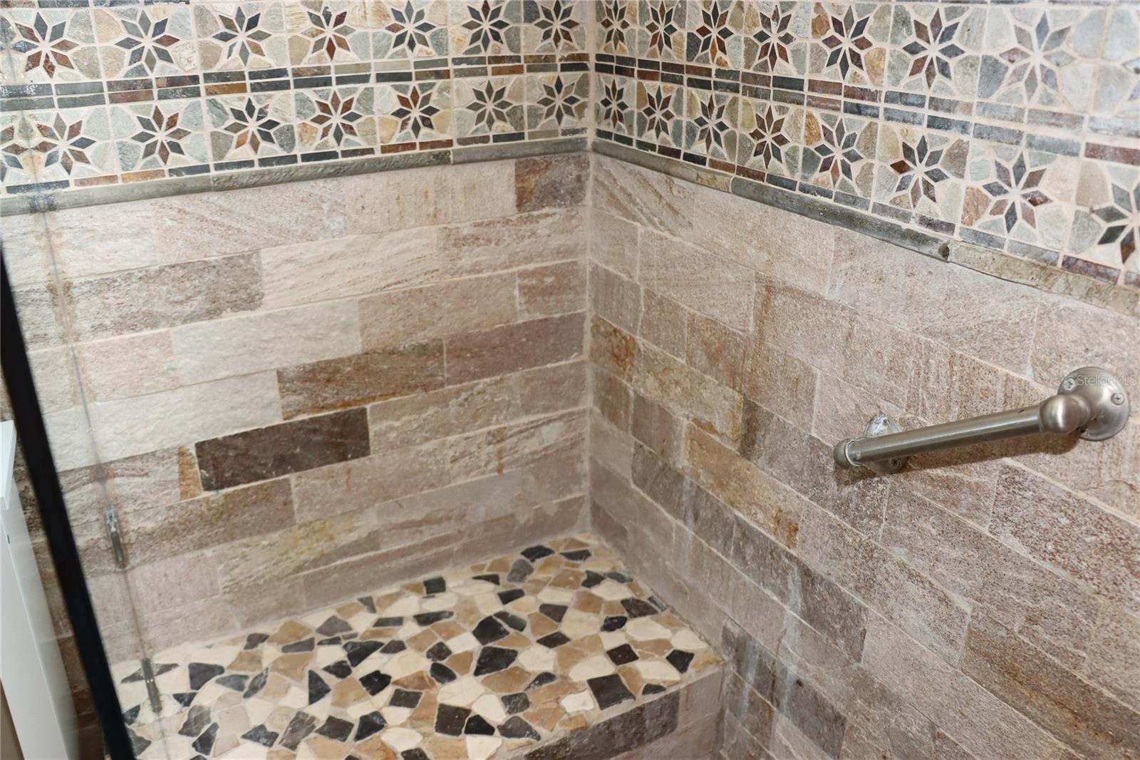 Hall bath shower seat