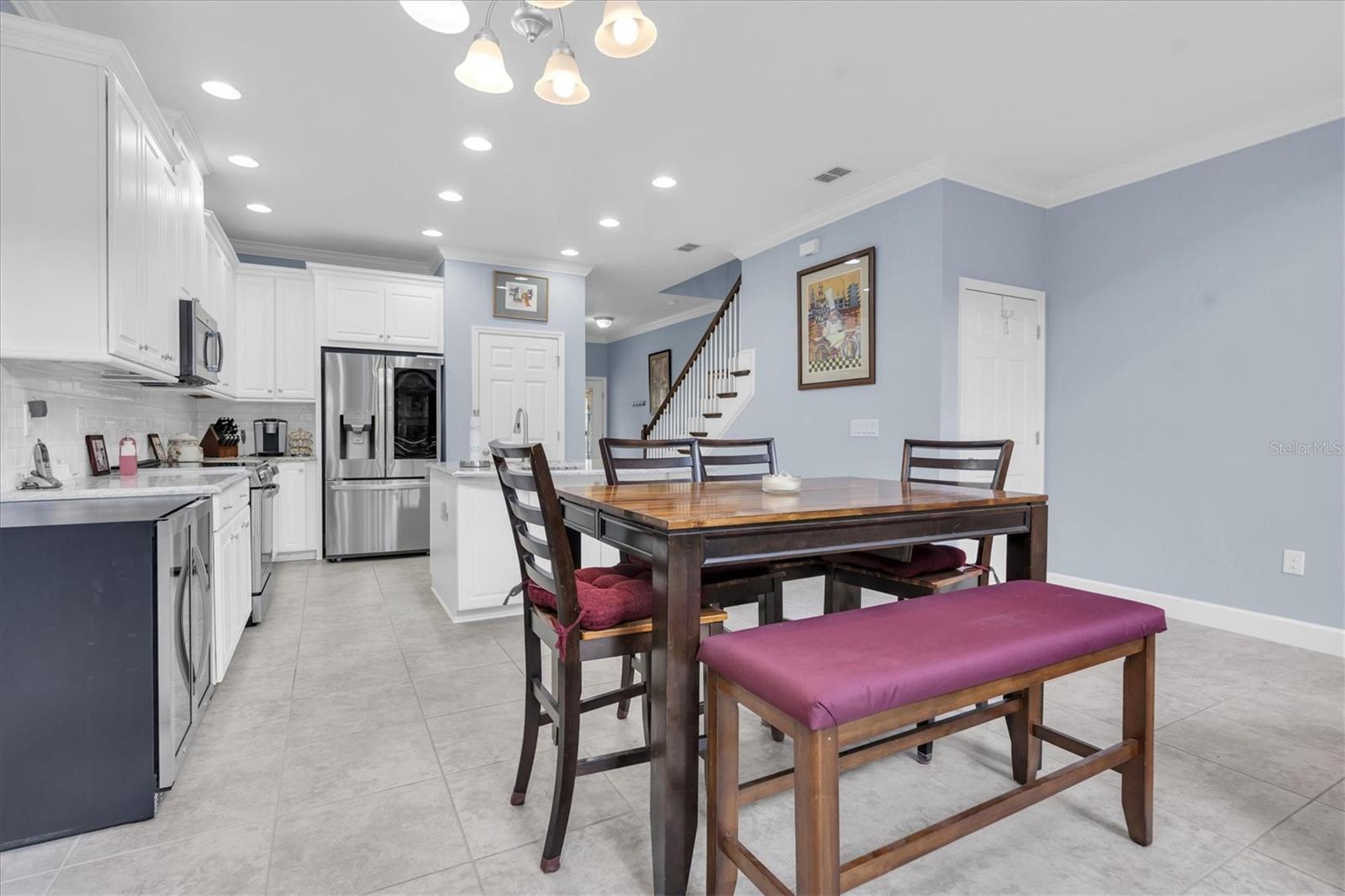Dining area in great room