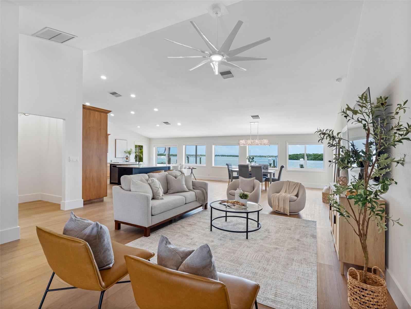 Soaring vaulted ceilings add grandeur and create the perfect setting for entertaining!