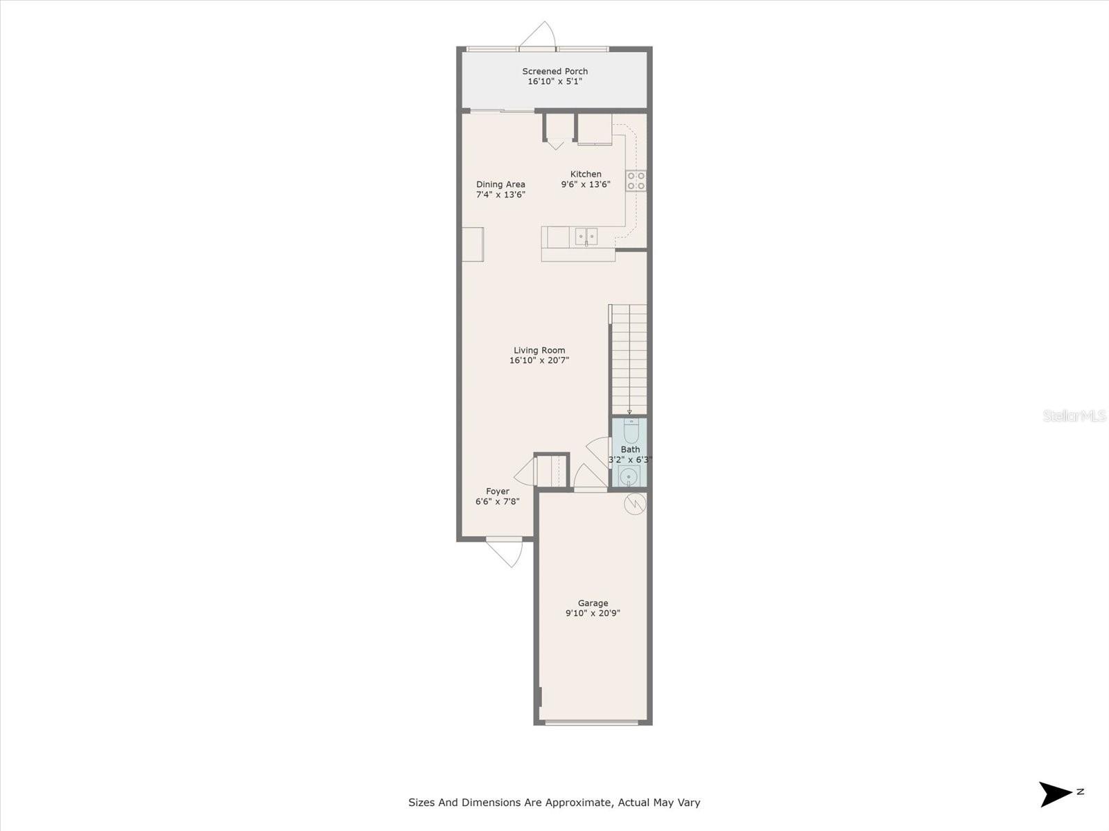 Upstairs Floor Plan Layout with Approximate Dimensions